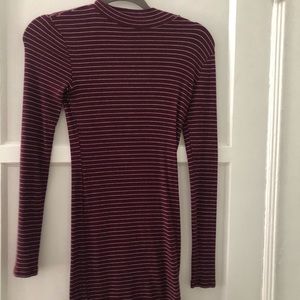 womans turtle neck body con dress
